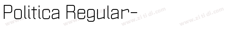 Politica Regular字体转换